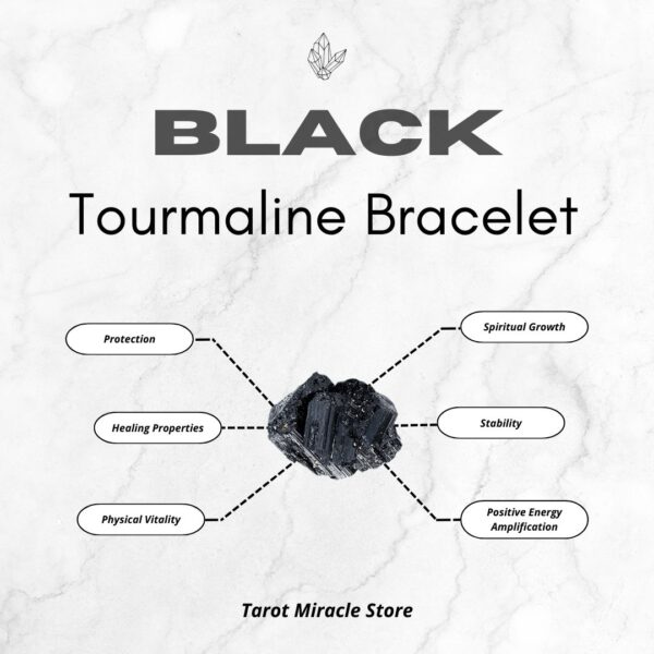 Black Tourmaline Bracelet – 8 MM - Image 2