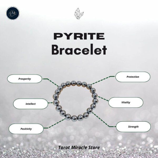 Pyrite Bracelet – 8 MM - Image 2