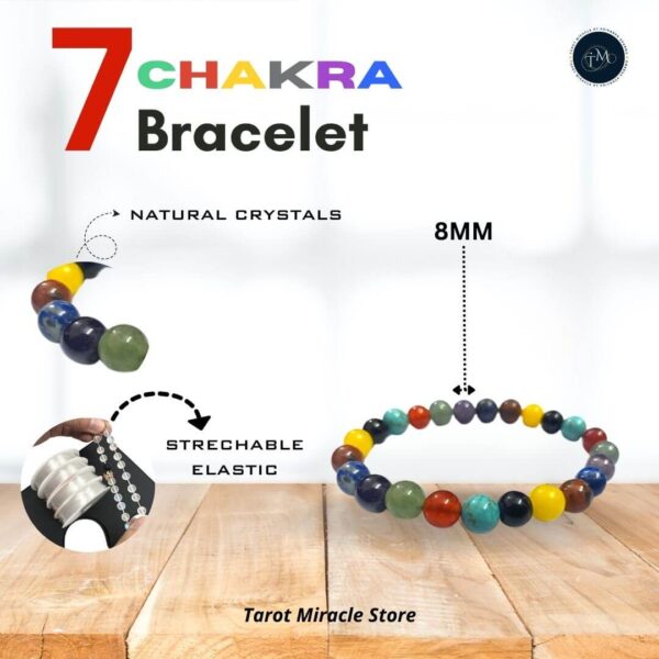 7 Chakra Bracelet - 8MM - Image 3