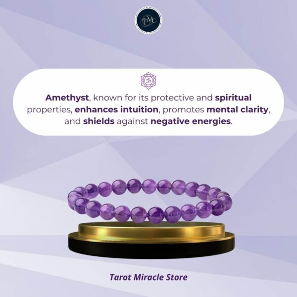 Amethyst Bracelet – 8 MM - Image 2