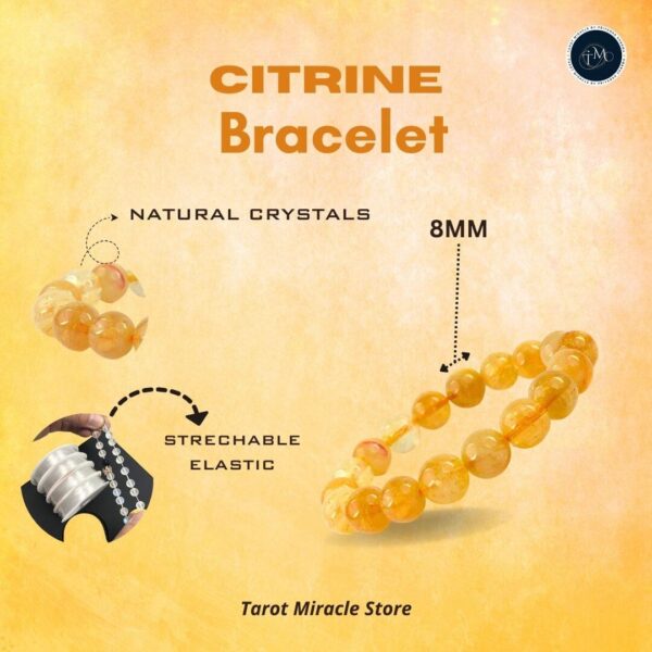 Citrine Bracelet – 8 MM - Image 4